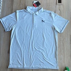 Puma Rancho Polo Heather Gray size L NWT